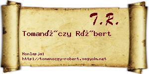 Tomanóczy Róbert névjegykártya