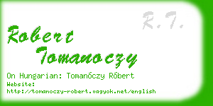robert tomanoczy business card